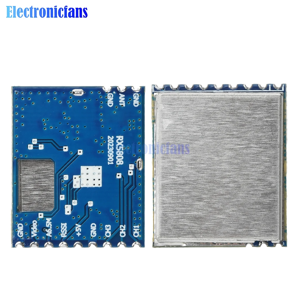 RX5808 Moduł odbiornika Bezprzewodowy moduł odbiornika audio-wideo 5.8G Sterowanie SPI dla systemów FPV Szerokość pasma helikoptera RC 4.8 ~ 6.0 GHz