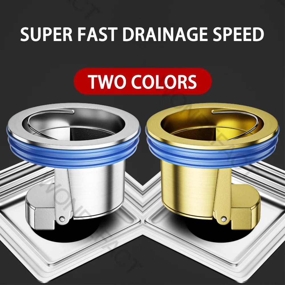 Brass quick draining bathroom floor drain core, odor and insect proof floor drain core, thick and durable bathroom accessories