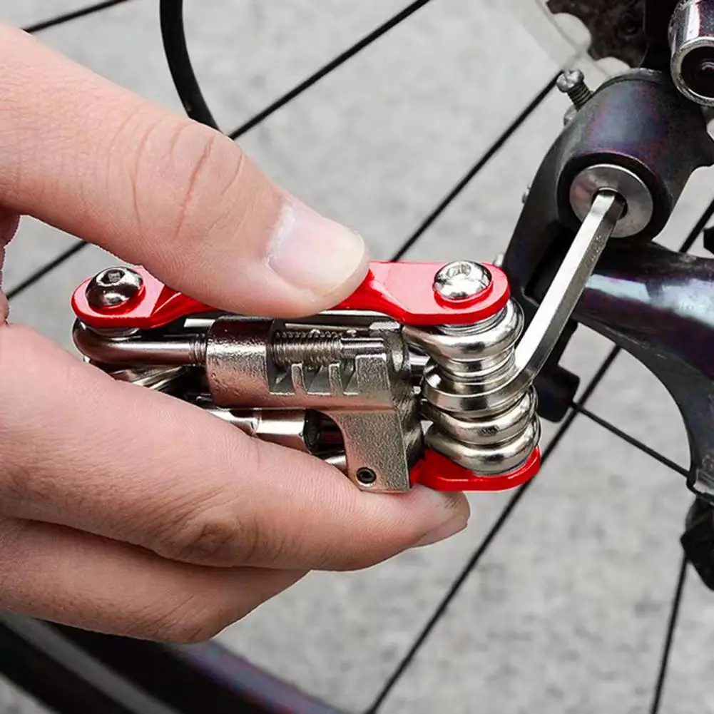 Mountain Bike Bicycle Repair Tool Kit Chain Cutter Screwdriver Inner Hexagon Mini Portable Emergency 11-in-1 Bike Multi-tool