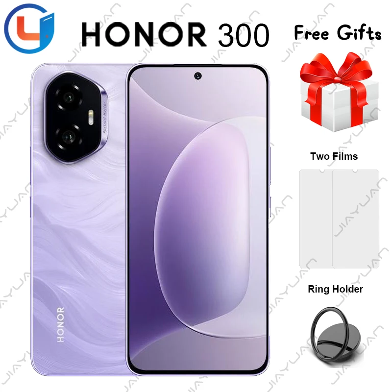 Originele HONOR 300 5G mobiele telefoon 6,7 inch AMOLED-scherm Leeuwebek 7 Gen 3 Octa-core camera 50MP AI-smartphone