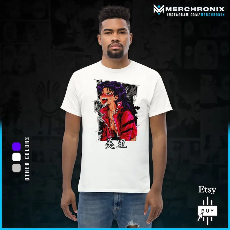 T-shirt Anime Neon Genesis - Misato COLORED