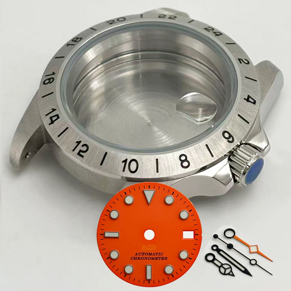 Waterproof Stainless Steel Watch Case 39.5mm with NH34/35/36/38 Movement Glow-in-the-Dark Dial Pointer Combination Accessory