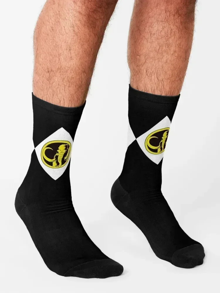 MMPR Black Ranger With Coin Calcetines Rugby verano diseñador marca MODA Lujo Mujer Calcetines Hombre