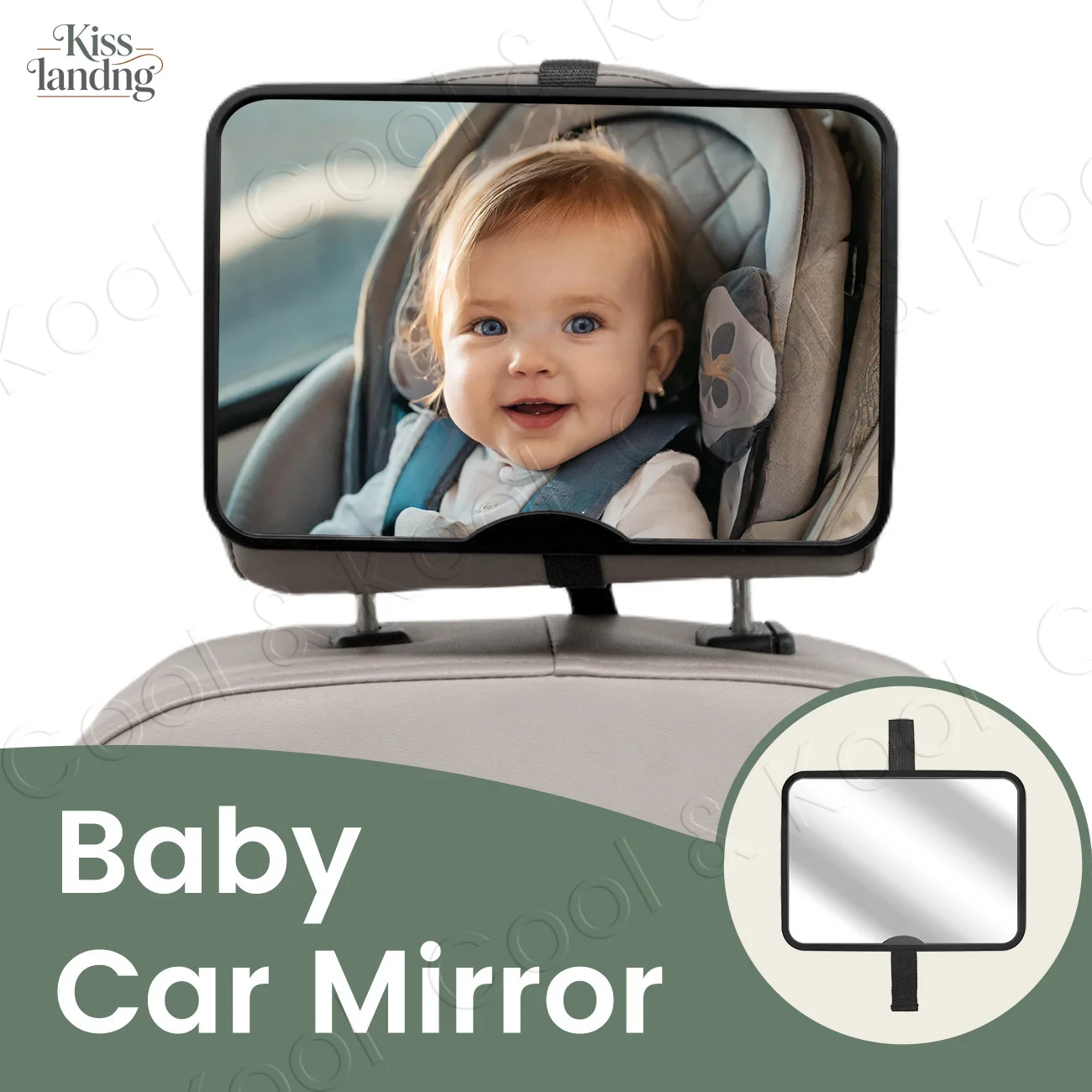 Large Size Wide-Angle Baby Car Mirror, Shatterproof & Certified for a Panoramic, Clear View of Your Rear-Facing Baby