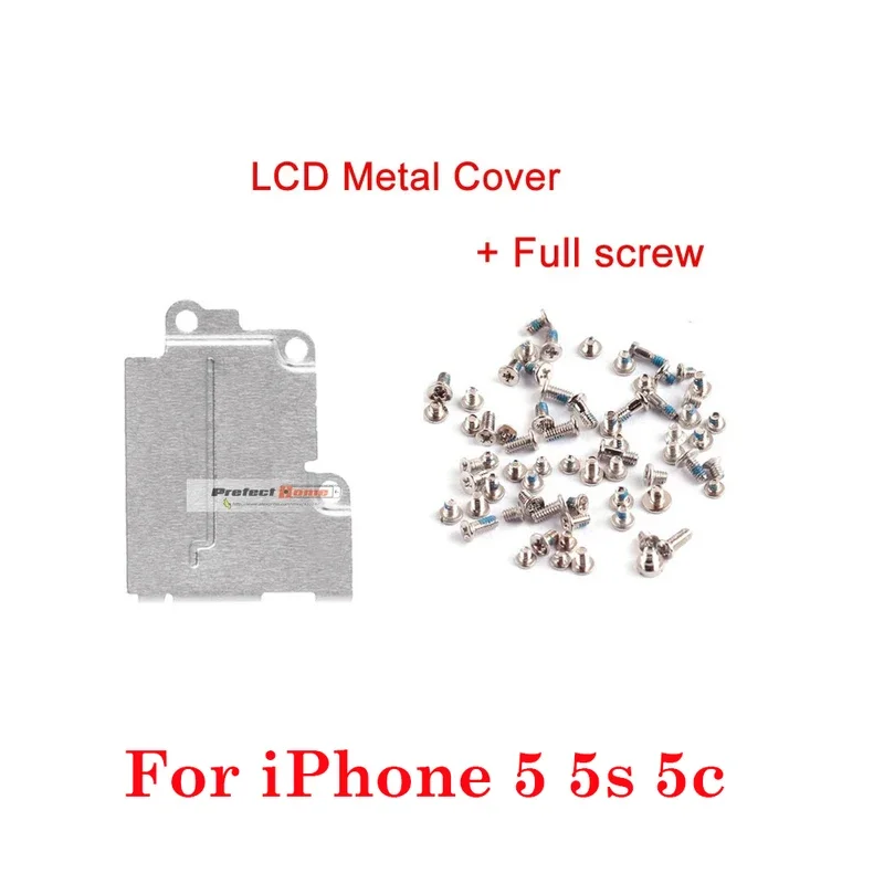 

1set new LCD display inner metal bracket clip holder full screw set repair parts for iPhone 5 5s 5C