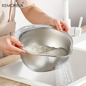 Rice Washer Tygela, 304 stainless steel, rice washing, sieve, colander, fruit and vegetable filter, kitchen tools 10 Main Speaks Siege - №8