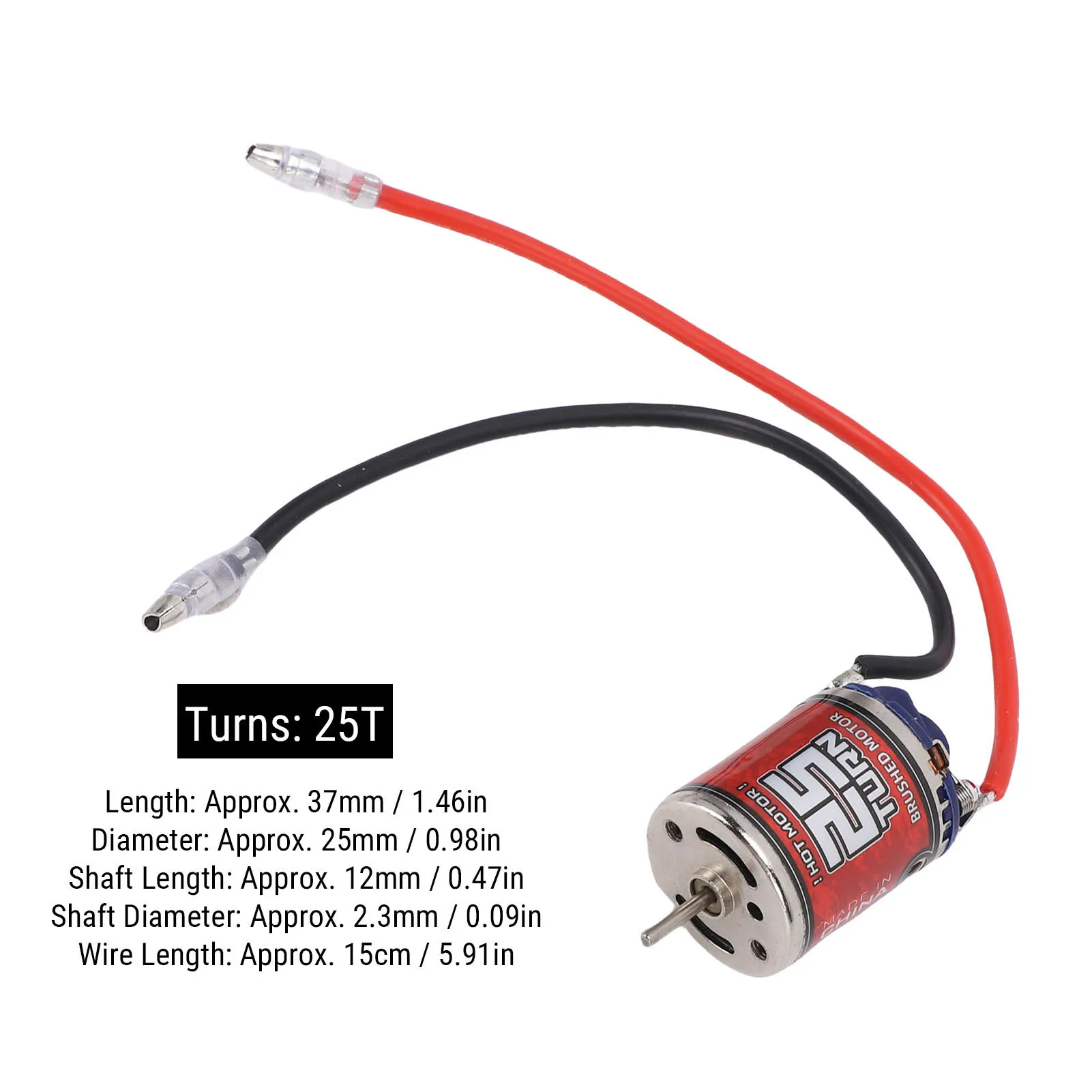 370 Brushed Motor RC Brushed Motor Replacement for Tamiya Model Car Boat 370 25T 2.3mm D Shaft Stainless Steel Casing RC Motor