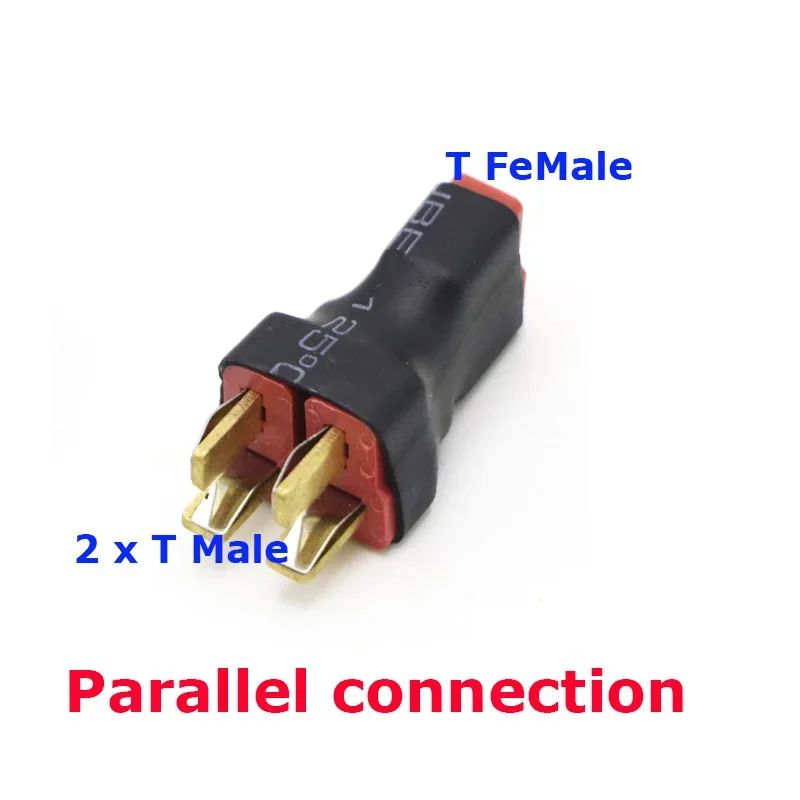 HPXGRC XT60 T XT90 Connettori adattatori serie parallela senza filo 1 femmina 2 maschio/1 maschio 2 femmina per parti del modello RC