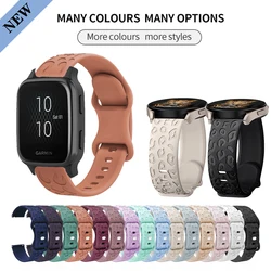 20mm Leopard Silicone Strap Engraved Band For Garmin Venu Sq 2 / Forerunner 645 245 158 55 165 Music / Active 5