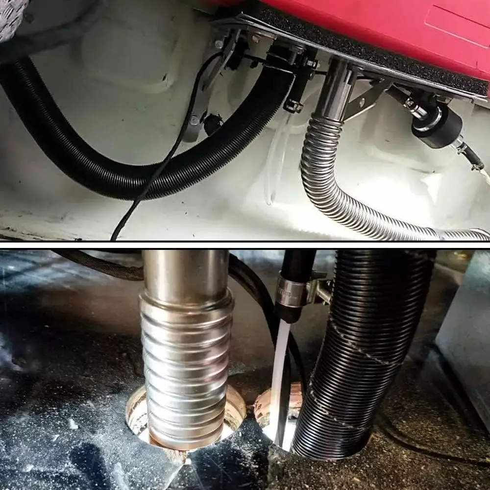 24mm Dieselheizungs-Auspuffrohr, 300cm Edelstahl-Auspuffrohre mit Schalldämpfer und Schlauchklemmen, flexibles Auto-Auspuffrohr – Detail 2