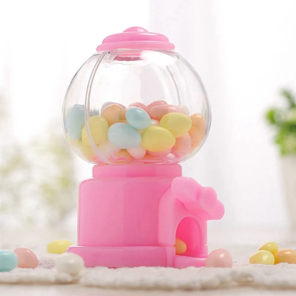 

6Pcs Cute Shape Mini Candy Dispenser Mini Size Rotatable Design Candy Machine PS+PP Pink Color Sweet Treat Vending Machine