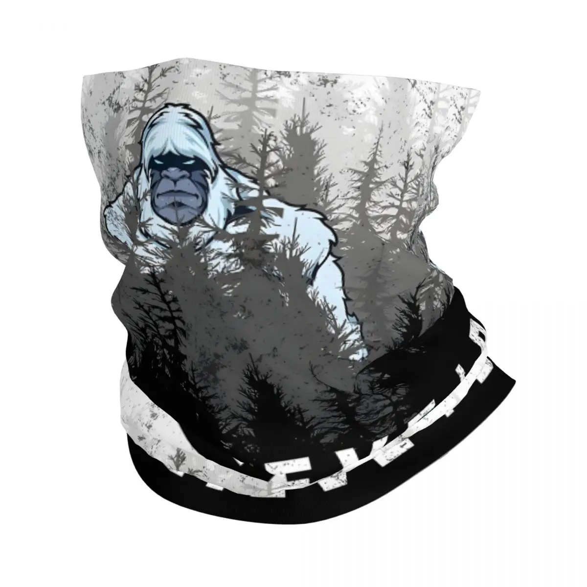 Halloween Sasquatch Believe (Grunge)- Bigfoot Halloween Costume Apron Scarf Neckerchief Neck Face Mask Polyester