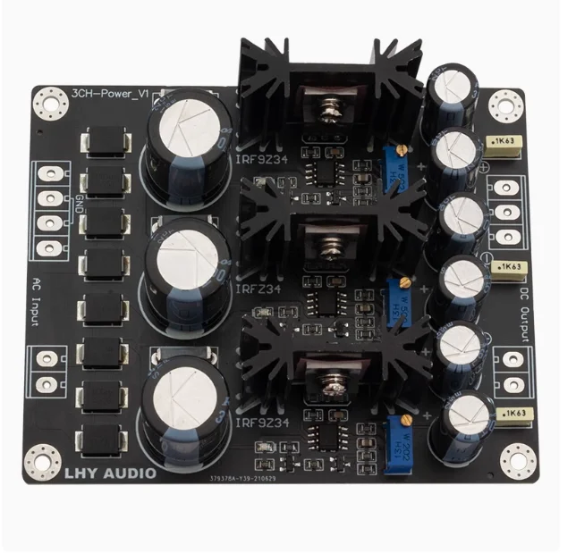 LHY 3-channel DC linear positive and negative voltage regulator power supply finished board LT1963A OP+MOS high-speed low-noise