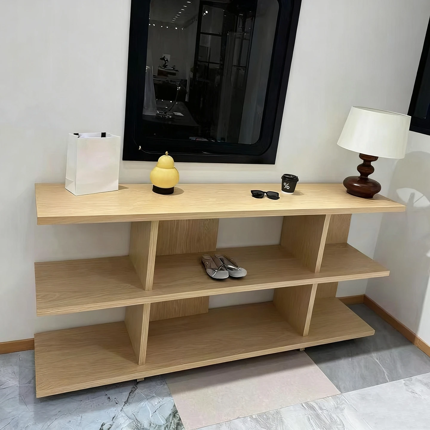 Clothing store Nakajima table birch ocean board water table display props display table ornament