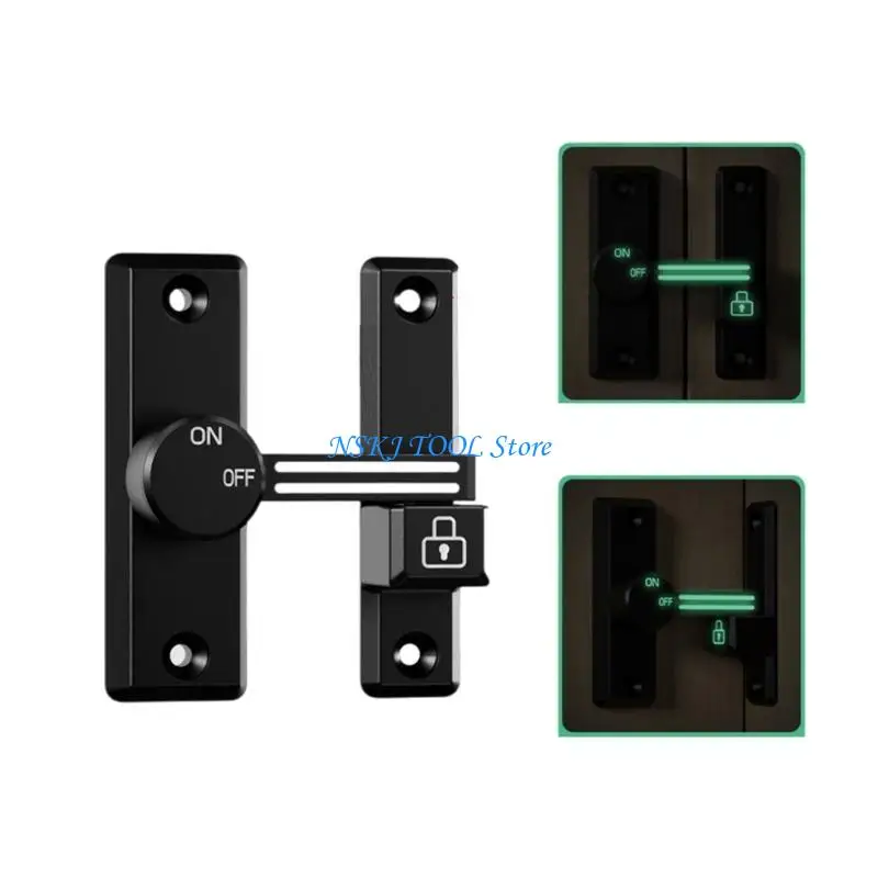 L8RC Practical High Strength 90/180 Degree Door Lock for Added Protective in Rental Homes and Private Area Daily Casual Use