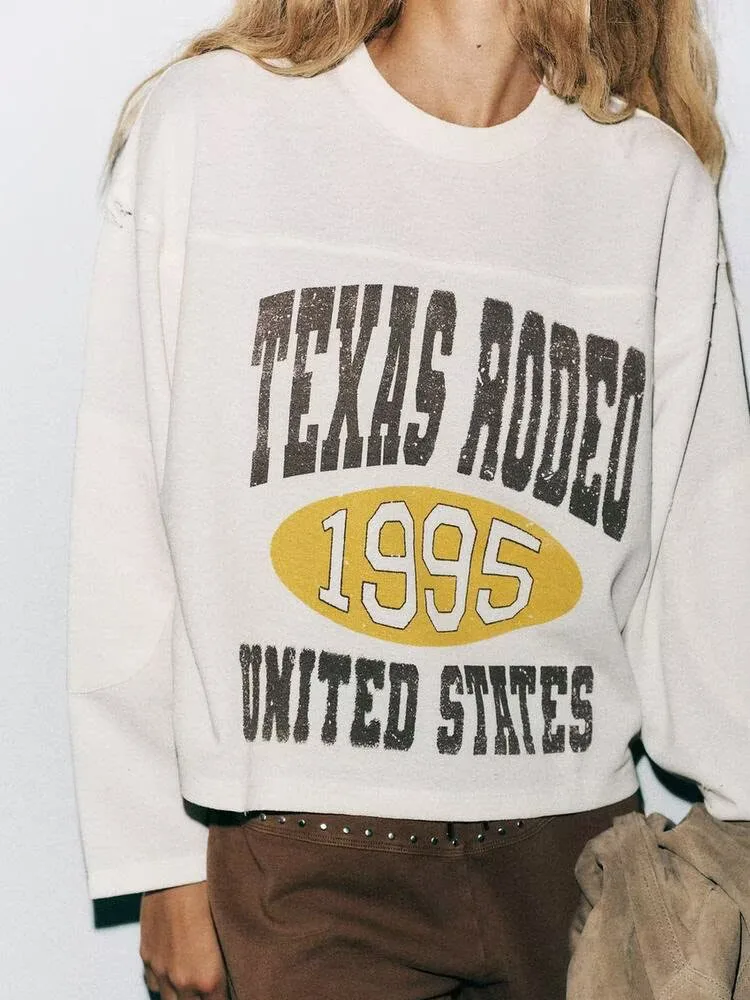 Fall 2025 New Arrival Women's Casual Printed Long Sve round Ne Sweatirt Comfortable Faionable Streetwear Sle