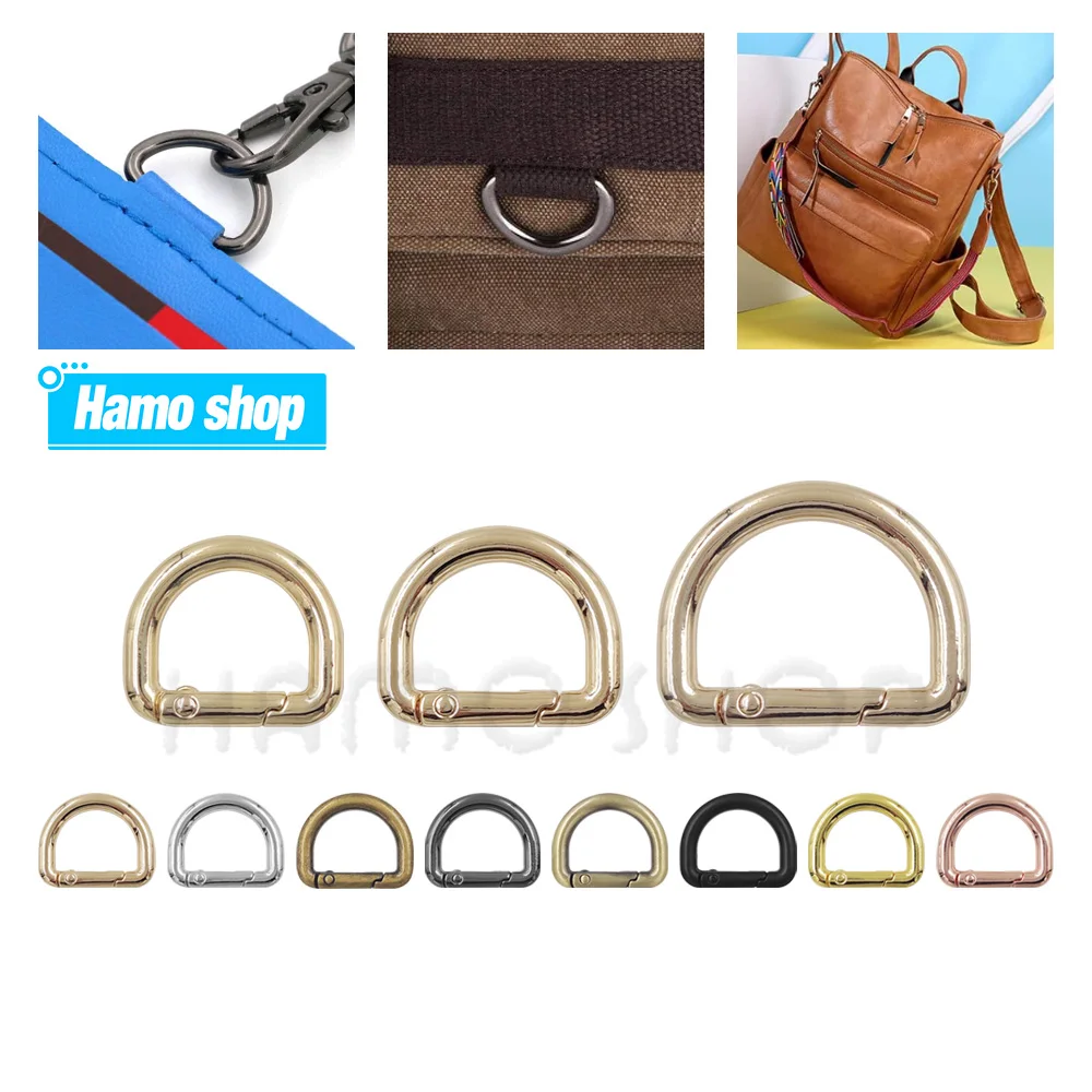 6 Stück 16–25 mm Metallschnallen, Feder-D-Ring-Karabiner, Schnappverschluss, Schlüsselanhänger, Verbindungshaken für Rucksack, Taschengurt, Handtasche, Geldbörse