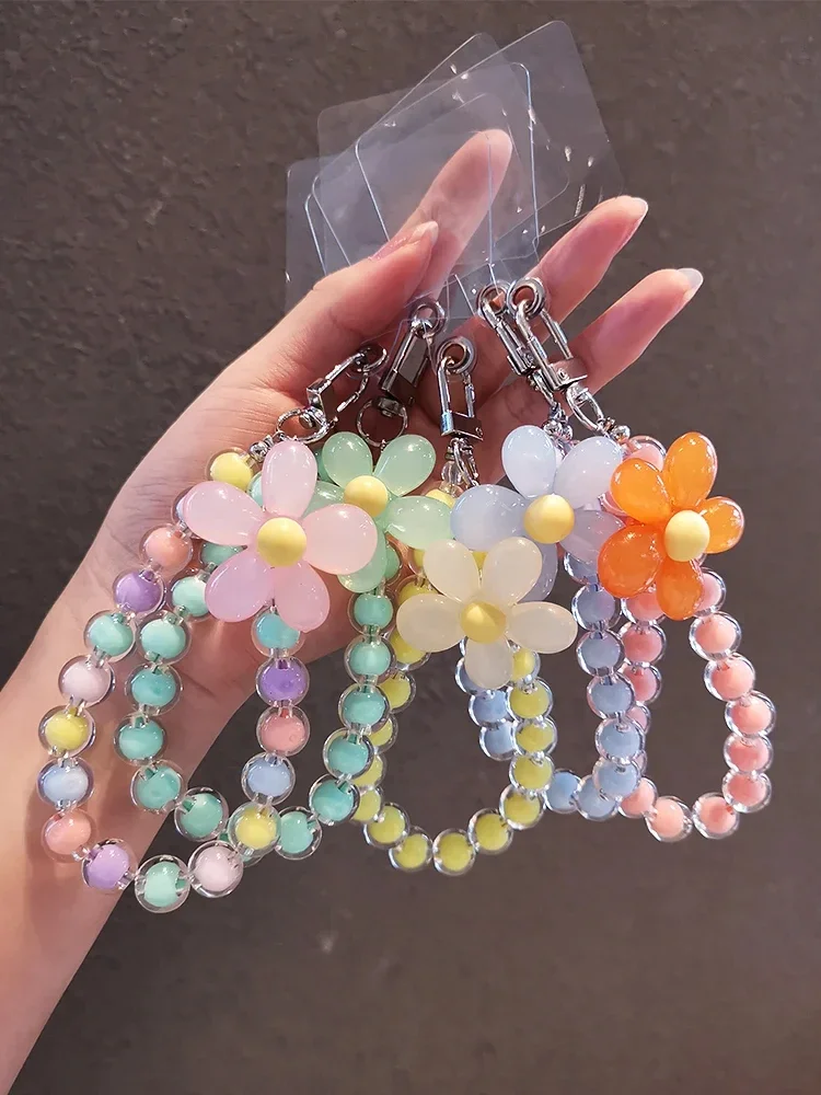 Macaron Color Mobile Phone Lanyard Wrist Strap Women\'s Hand-held Chain Short Anti-lost Cell Phone Case Cute Lanyard Key Pendant