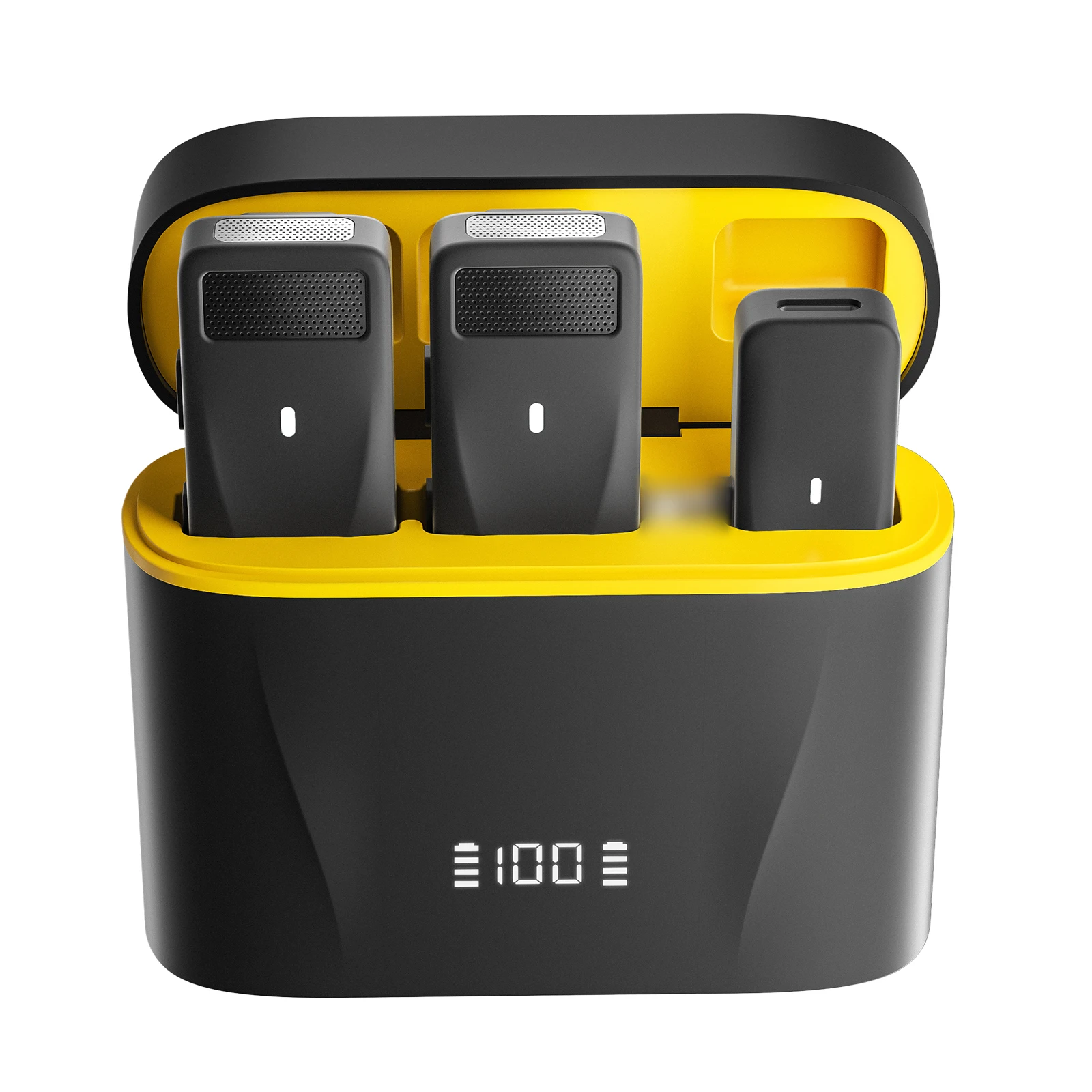 ميكروفون لاسلكي Lavalier ، الاقتران الفوري ، الإرسال لمسافات طويلة ، تقليل الضوضاء الفائقة ، 75 قدمًا ، مناسب للمقابلة ، الفيديو ، تسجيل الفيديو