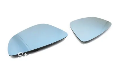 Blue Tinted Aspherical Side Mirror Glass With Split Angle For VW Passat CC New Scirocco