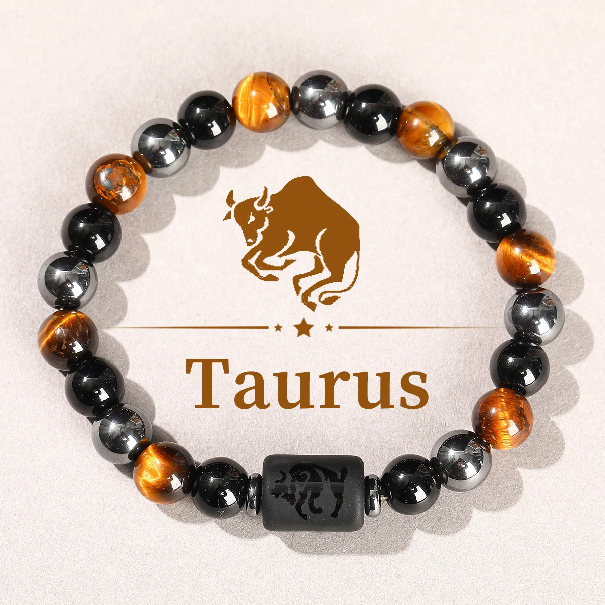 JD Zodiac Sign Bracelet Homme 12 Constellation Natural Stone Bangles Gemini Virgo Leo Libra Bracelet Women Men Friendship Gift