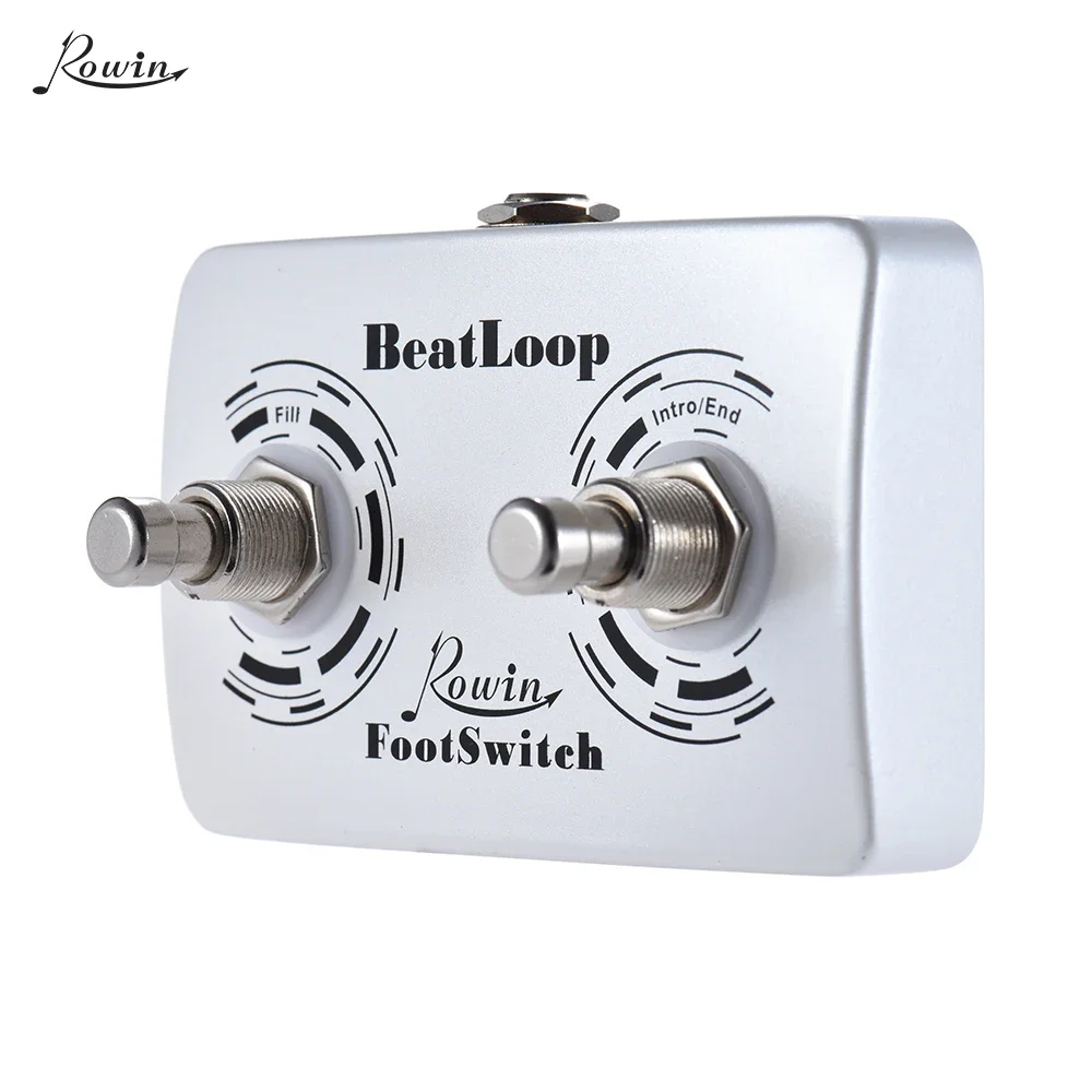 Rowin Guitar Drum Beat Dual Foot switch Pedal For Drum Machine External Pedal Drum Beat Loop Effect Foot Switch Pedal with Cable