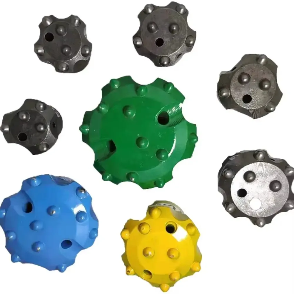 Taper button bits, mining drill bits for rock drilling mining hard spherical cemented,DTH Bits