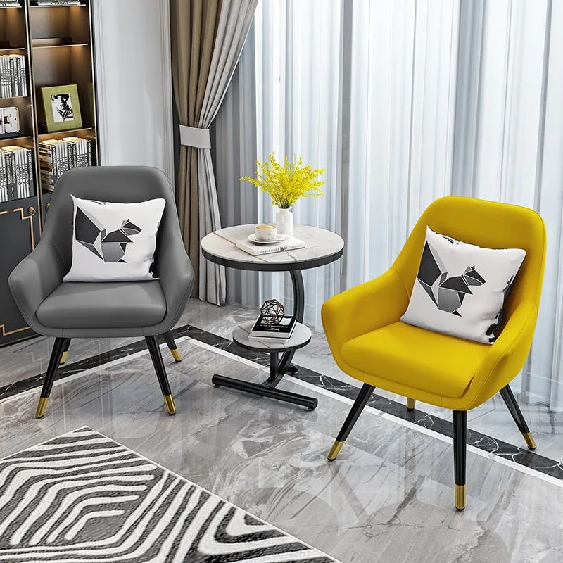 

Balcony Chair Small Coffee Table Side Modern Minimalist Leisure Chairs Home Outdoor Chairs Chaise Lounge Living Room Furniture