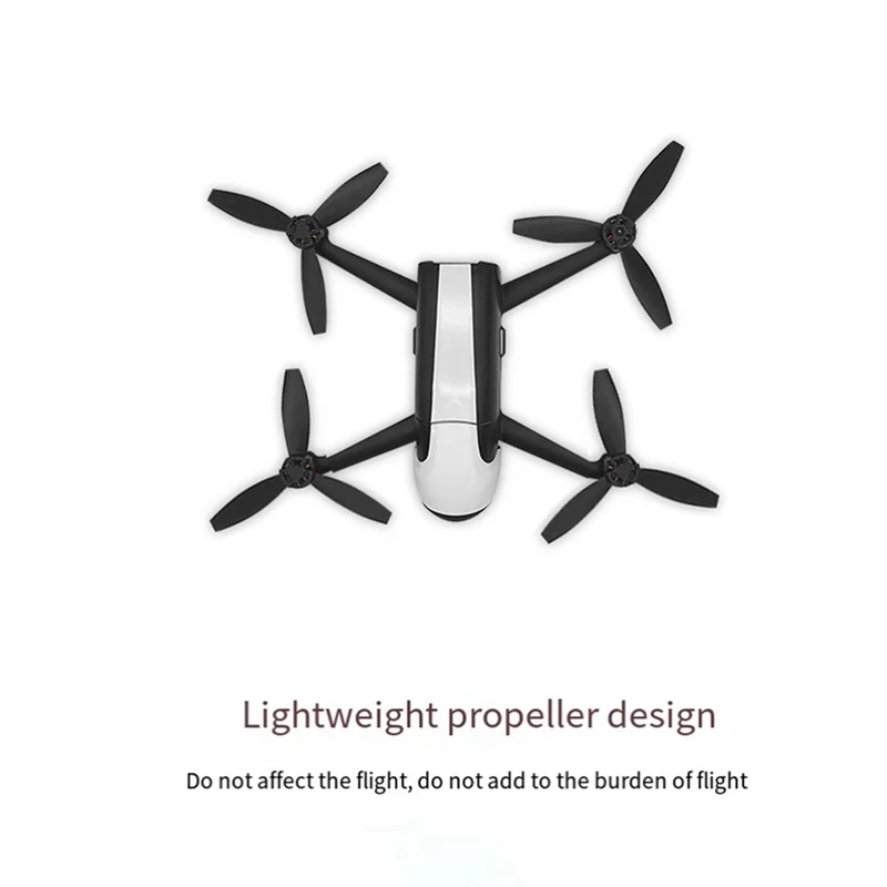 AT41 8 قطعة مناسبة لـ Parrot Bebop 2 شفرات المروحة بدون طيار ملحقات الطائرة بدون طيار أسود + أحمر