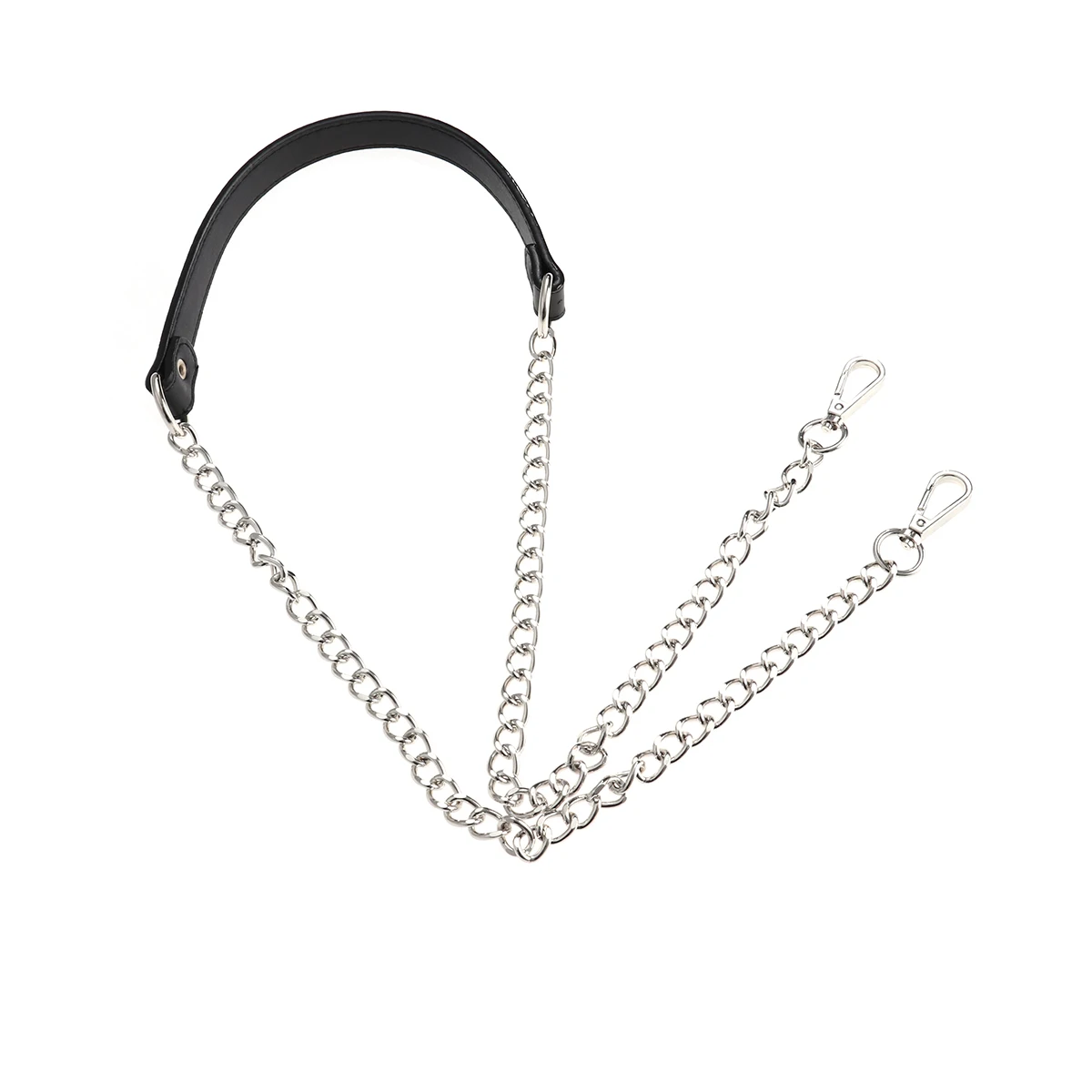 Chaîne de sac en PU pour femmes, longueur totale, boucles de 120Cm, petite chaîne en métal argenté noir pour sac de soirée de mariage