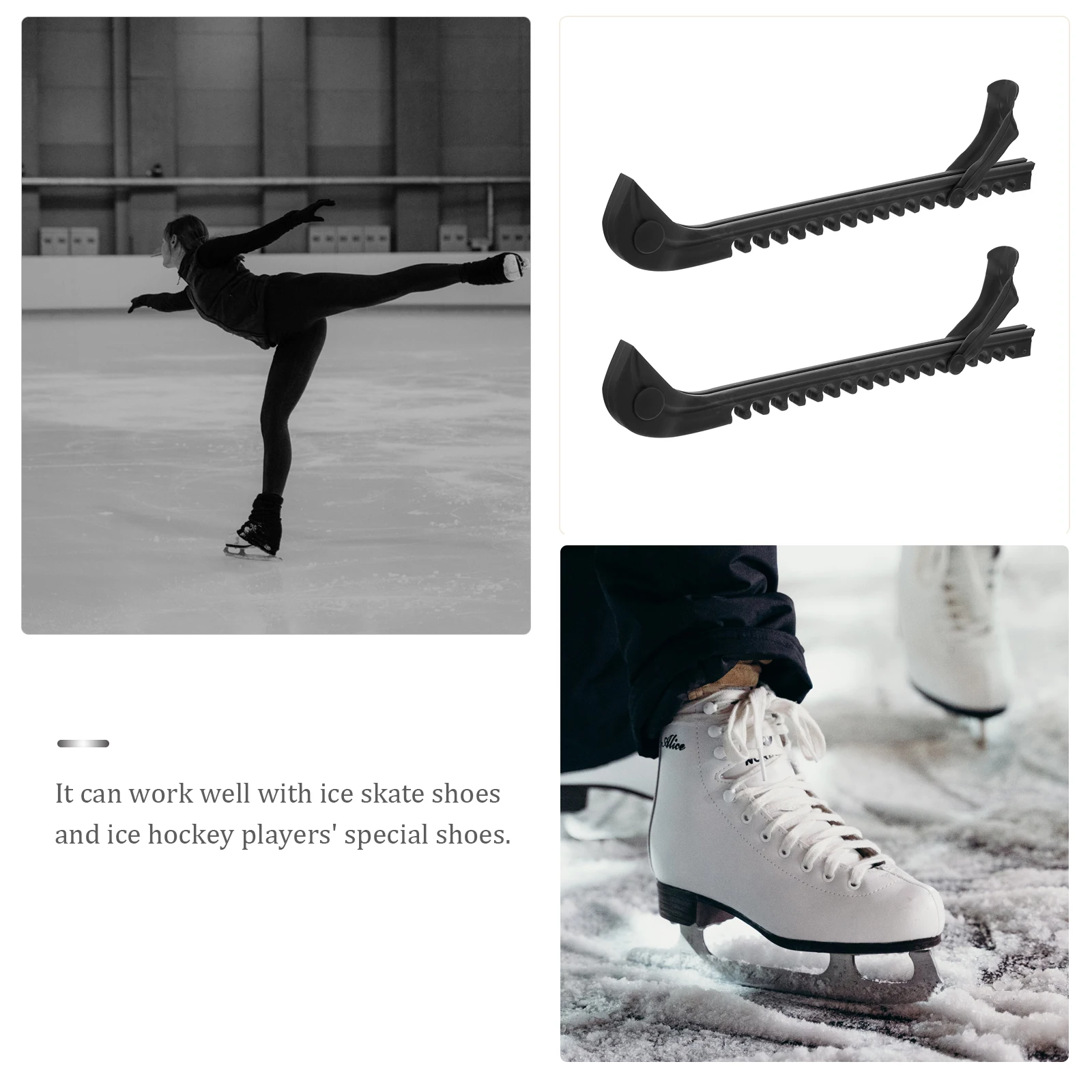 

1Pair Durable Ice Skate Blades Cover Protective Guard for Hockey Figure Skates Prevents Bag Damage Skating Blades Guard