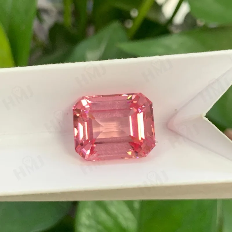 Laboratório cultivado padparadscha safira oval/pêra/esmeralda/forma de coração pedra preciosa solta agl selecionável para fazer jóias materiais contas