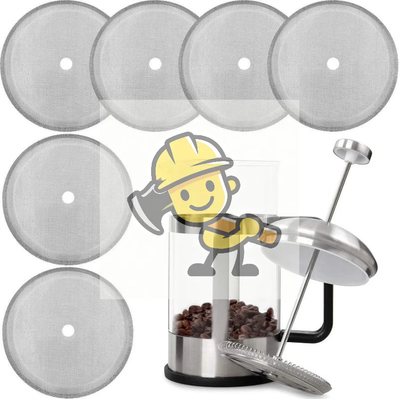Stainless Steel French Press Filter Screens Reusable Fine Mesh For Home Coffee Brewing