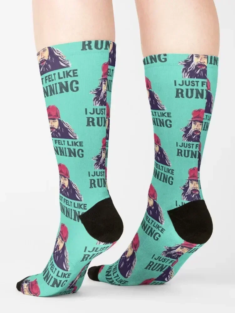 forrest gump: i just felt like running shirt funny 90s stars, bubba gump Socks Men's colored cotton Socks Women's Men's