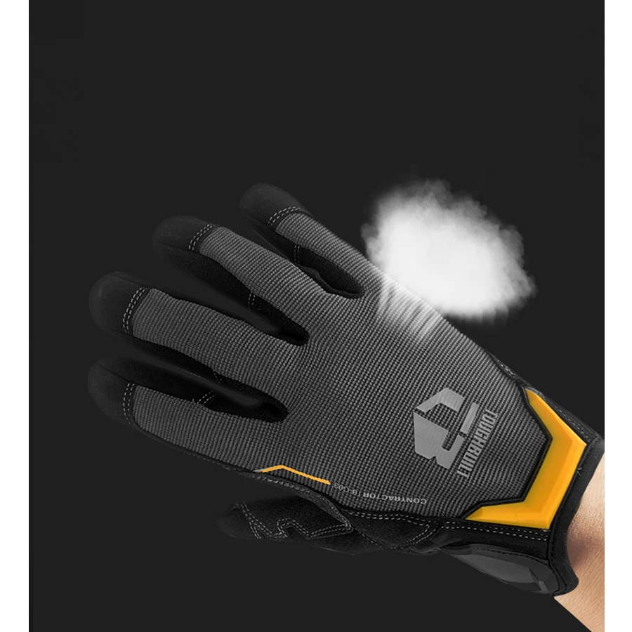 TOUGHBUILT TB-G03-L / TB-G03-XL Microfiber Abrasion Resistant Work Gloves Conteactor Heavy-duty Gloves Power Tool Accessories