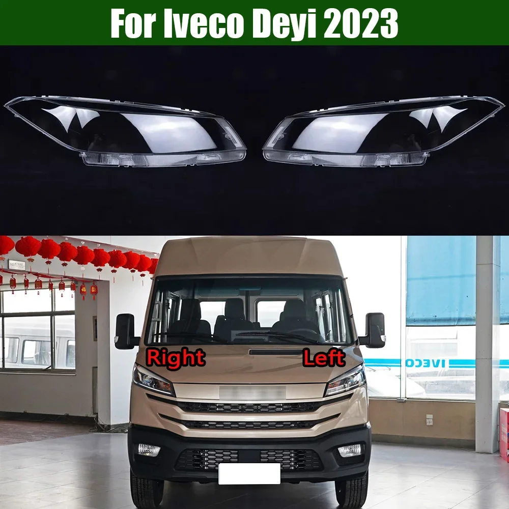 

For Iveco Deyi 2023 Car Front Headlight Lens Cover Auto Shell Headlamp Lampshade glass Lampcover Head lamp light cover