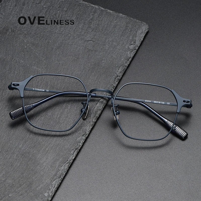 Pure Titanium Glasses Frame Men 2024 Optical Eye Glasses for Men Square Eyeglasses women Myopia Optical Frame Eyewear Spectacles