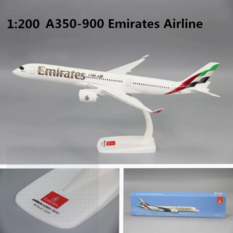 2025 جديد 1/200 مقياس A350-900 الإمارات العربية المتحدة طيران تجميع طائرات نموذج طائرة لعبة جمع العرض مع قاعدة