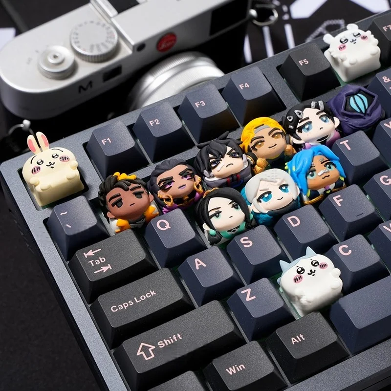 Valorant Themed Mechanical Keyboard Keycaps Jett Phoenix Gaming Peripherals Personalized Resin Material Laptop Keyboard Keycaps