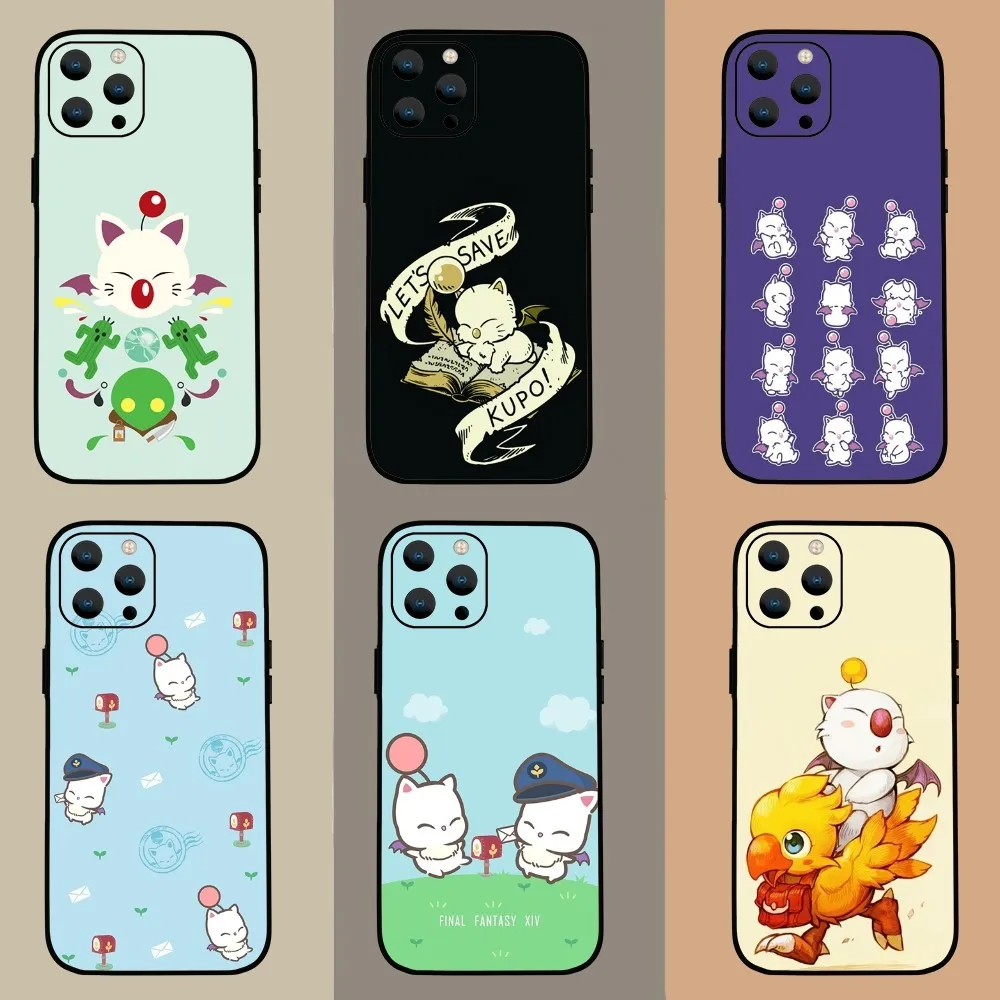 Moogle Final Fantasy  Phone Case For iPhone Mini 11 12 13 14 15 Pro XS Max X Plus SE XR Shell