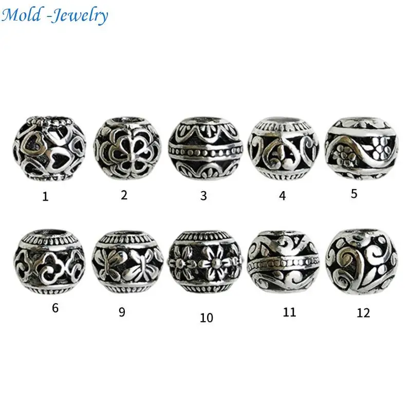 

69HB 10pcs Vintage Spacer Beads Ornament For Necklace And Bracelet Design