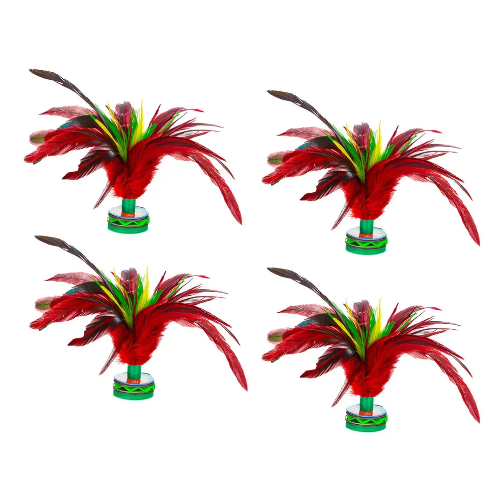 

4pcs Shuttlecock Material Colorful Iron Sheet Suitable Indoor Outdoor Activity Leg Strength