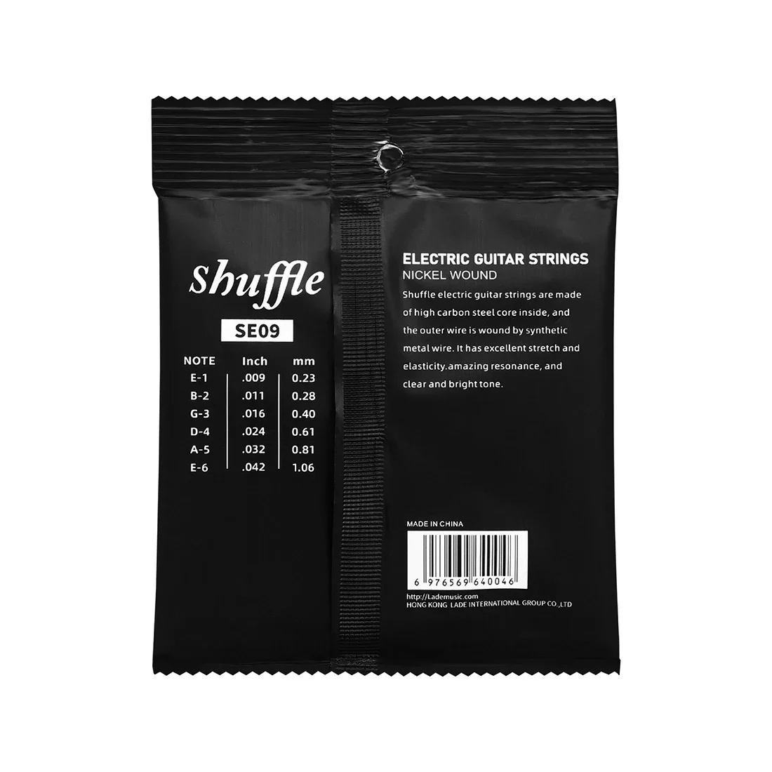 SHUFFLE SE09 سلاسل الغيتار الكهربائي النيكل الصلب لف عالية الكربون الصلب الأساسية سلاسل الغيتار أجزاء الغيتار وملحقاتها