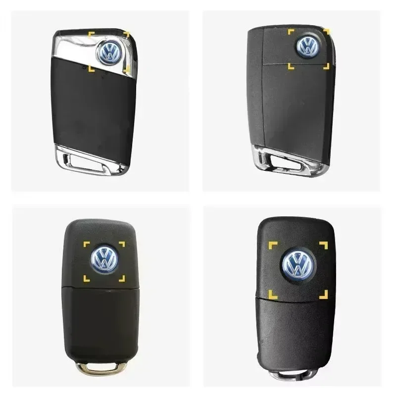 3PCS Car Metal Emblem Stickers Auto Remote Key Logo For  Volkswagen VW GTI Rline Passat Golf Polo Touareg Jetta Tiguan 14mm - view 5