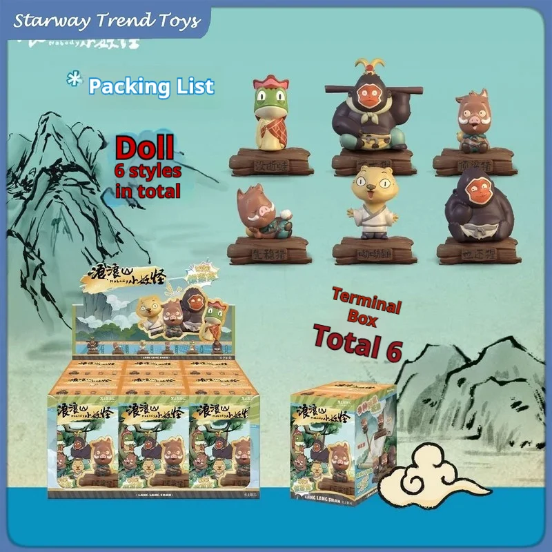 

Коллекционная фигурка Langlang Mountain Little Monsters: полный набор, игрушка для детей, декор, аниме-стиль, мультяшный персонаж