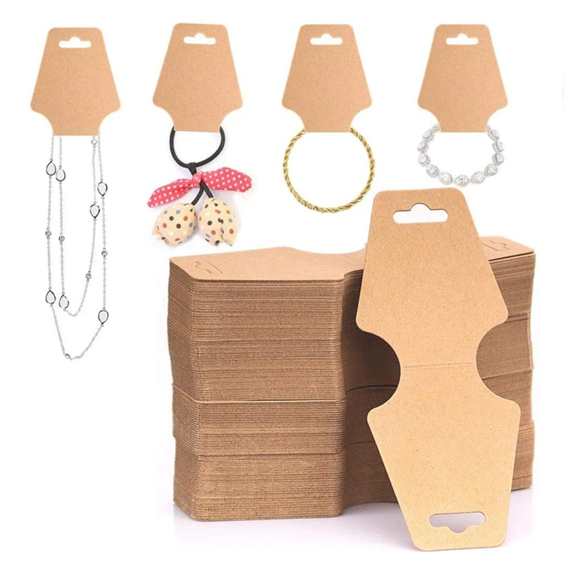 

50pcs 12x5cm Key Display Card Jewelry Stand Tag For Keychains Scrunchies Holder Supplies Organizer Packaging Small Businessess