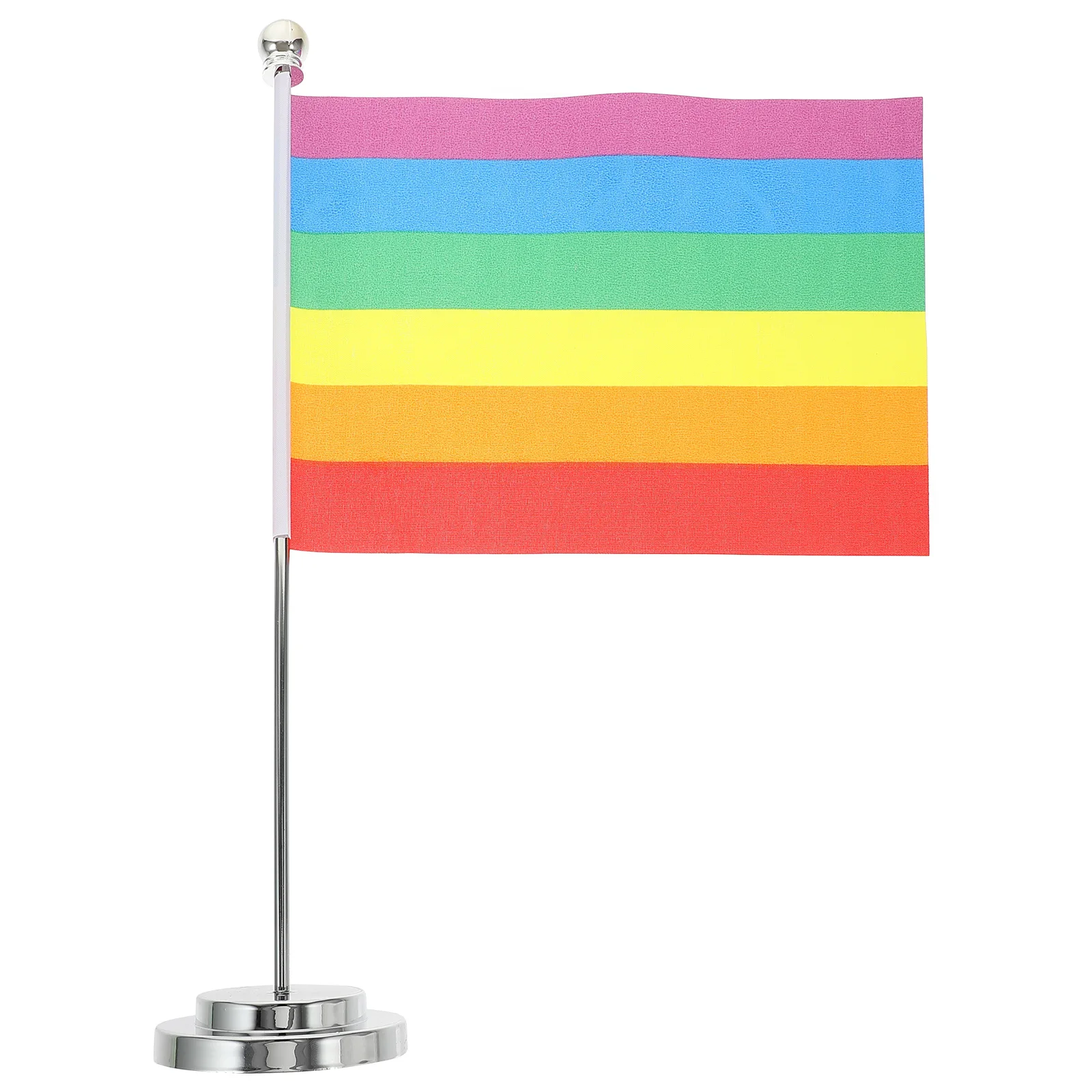 1Set Metal Flag Stand for Table Rainbow Flags Pride Display Decorative Lightweight Portable Support Party Decoration Desk