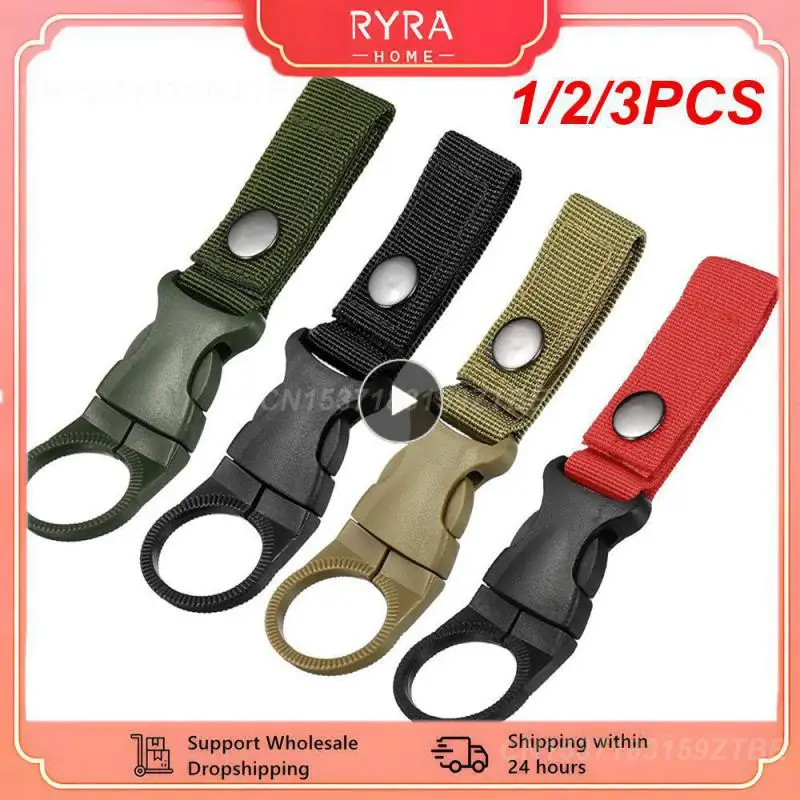 

1/2/3PCS Outdoor Waterbottle buckle hook Nylon Webbing Buckle Hook Climb Carabiner Belt Backpack Hanger Camp Water Bottle Holder