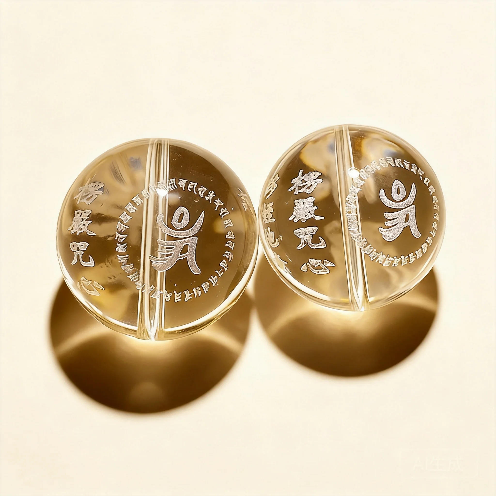 Perles en quartz clair naturel gravées du mantra Shurangama, perles porte-bonheur chinoises pour la fabrication de bijoux DIY, pour la chance et la prospérité