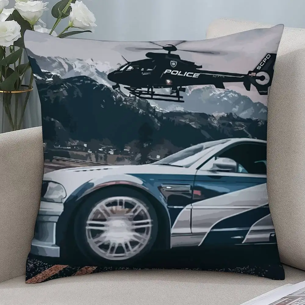 فيلم F-Fast وF-Furious كيس وسادة السيارة قصيرة أفخم الوجهين طباعة ساحة رمي وسادة تغطي أريكة وسادة المنزل ديكور #4